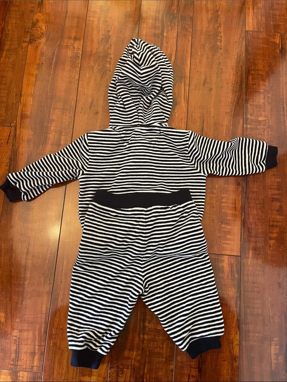 Ralph Lauren Navy and White Striped Kids Jogger Set